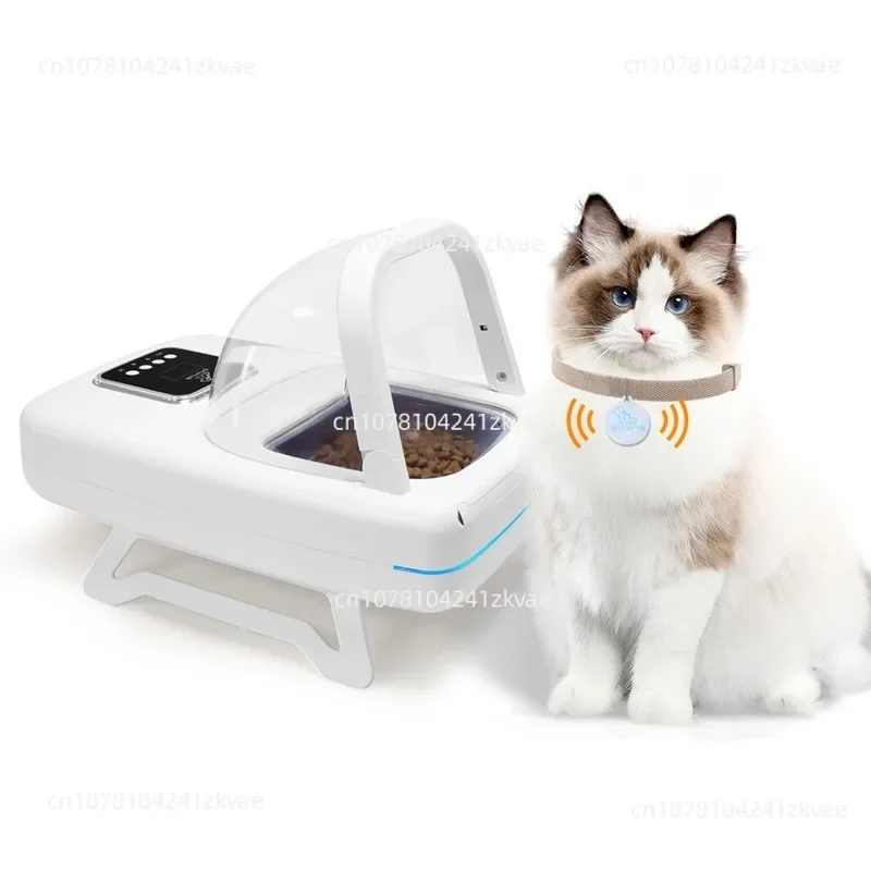 Automatic Induction Feeder, Timing Quantitative Feeder, Universal Food Dispenser for Cats and Dogs, Support Dry & Wet Pet Food