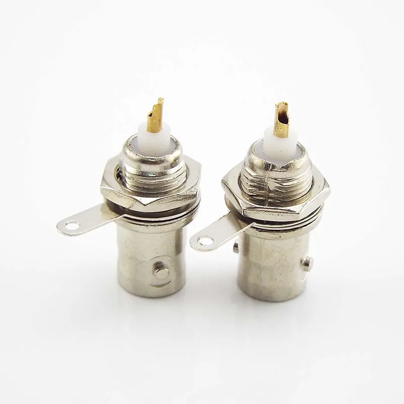 BNC Female Socket Solder Connector Chassis Panel Mount Coaxial Cable For Welding Machine Parts Monitor Accessories V7