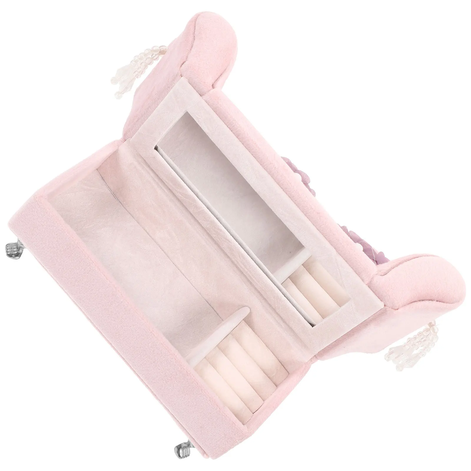 Elegant Jewelry Box Creative Trinket Storage Organizer Fabric Case Desktop Display Small Accessories Holder Home Decor