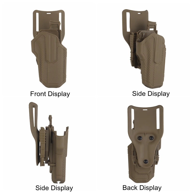 Fondina tattica universale per pistola QLS fondina per pistola con sistema a sgancio rapido con trazione rapida per custodia per pistola da caccia da 2.5 pollici G17