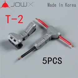 T-2 5PCS Quick Splice Wire Wiring Connector 1 Way AWG18 0.75mm2  LED Strip Wire Cable Electrical Crimp Terminal Blocks Conductor