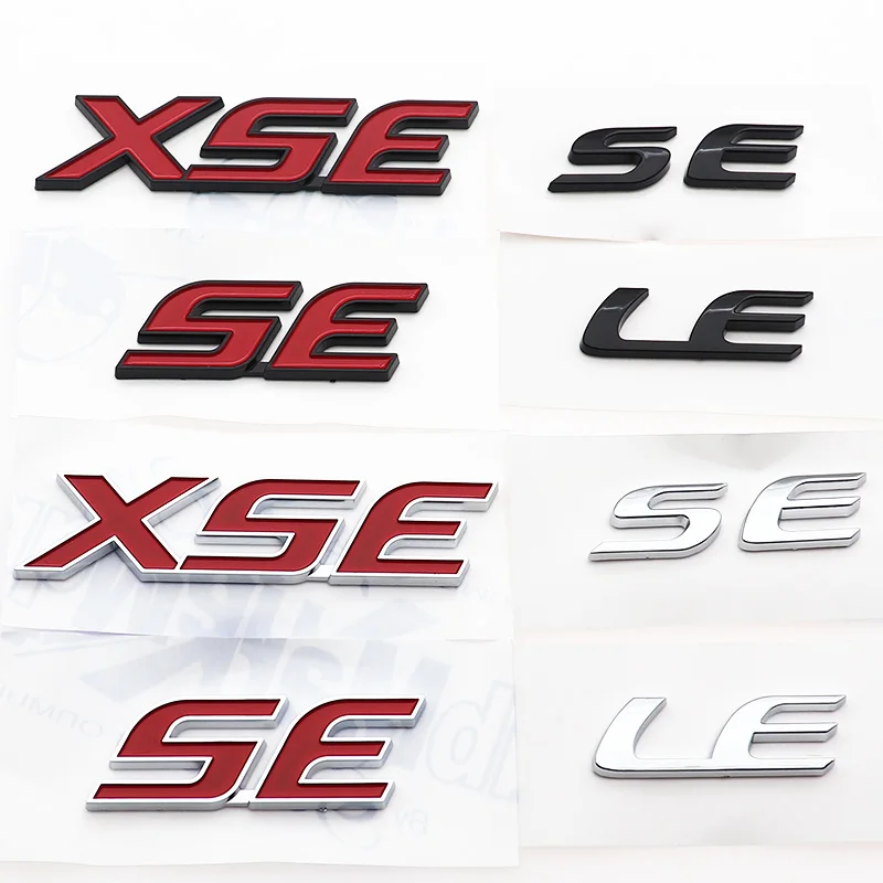 

1pcs 3D ABS SE LE XSE Car logo letter sticker Rear Bumper tail door trunk sticker car rear Emblem sticker styling Accessories