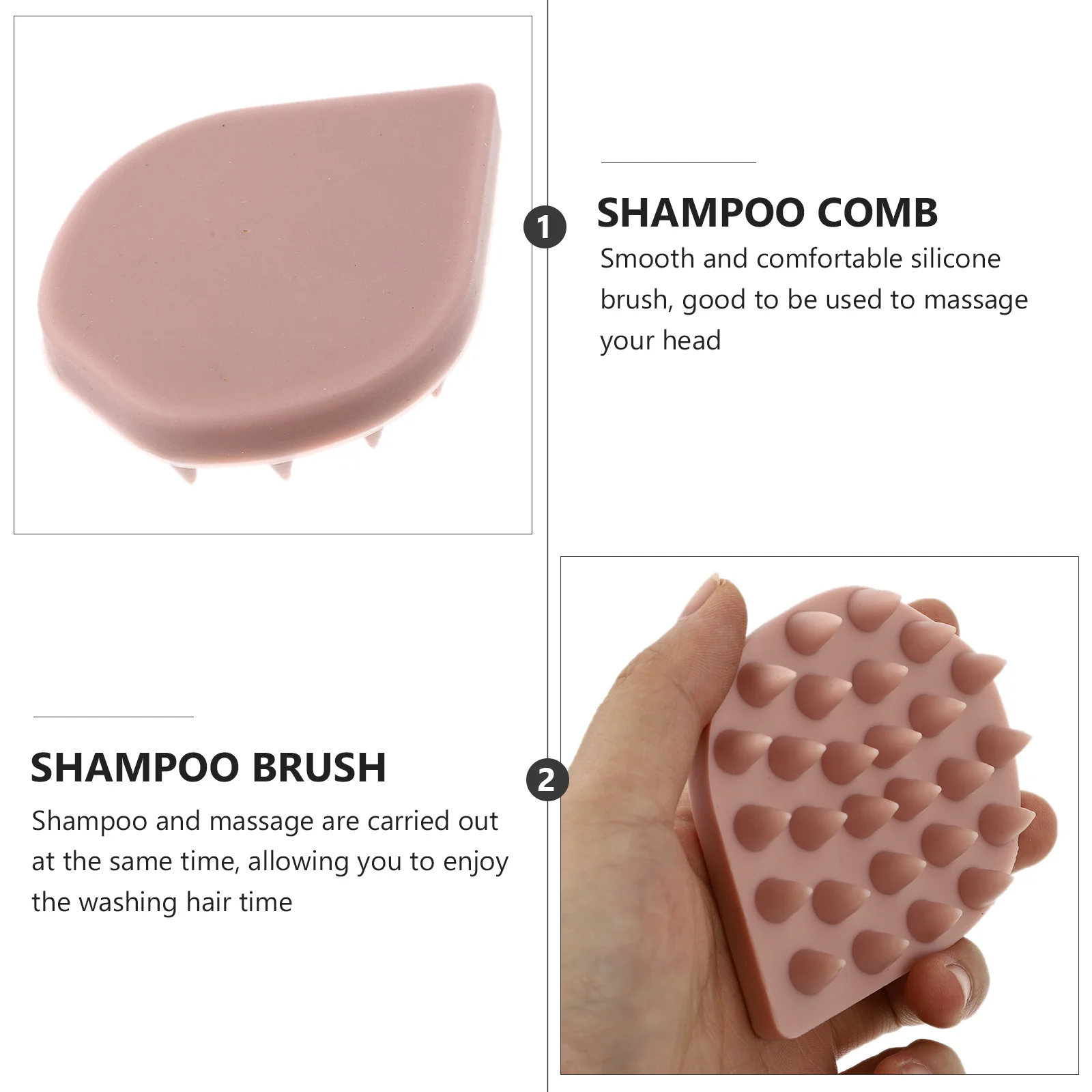 

1Pcs Head Massage Brush Water Drop Shaped Silicone Shampoo Comb Scalp Massage Tool Hair Washing Portable Bath Gift