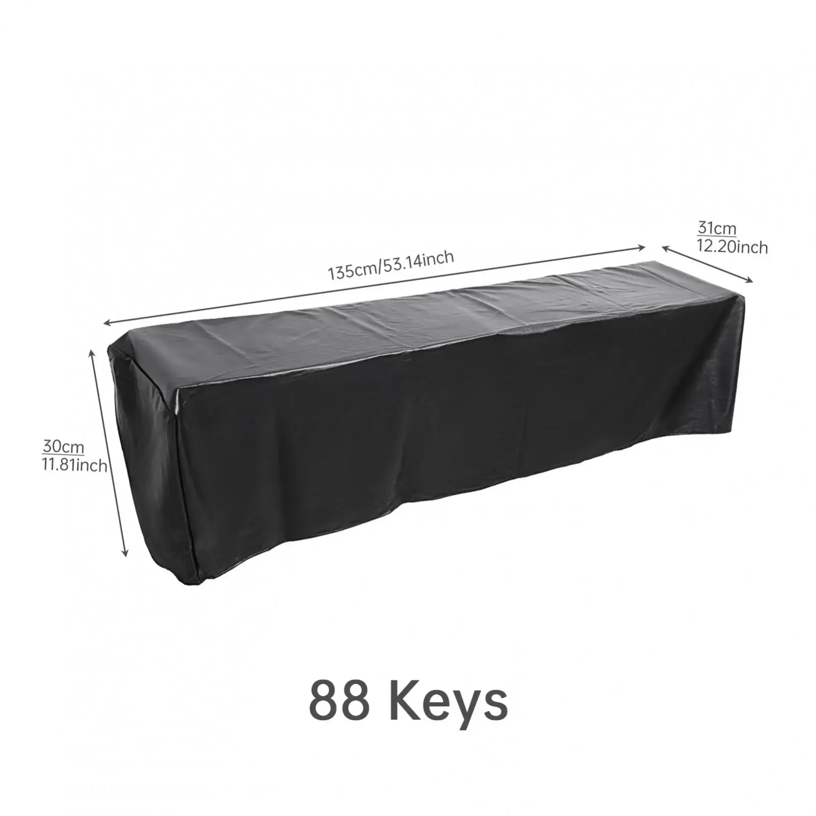 88 Keyboards PU Leather Piano Dust Cover Fit for Yamaha / Casio / Roland, Moisture Proof Digital Piano Protect Cover