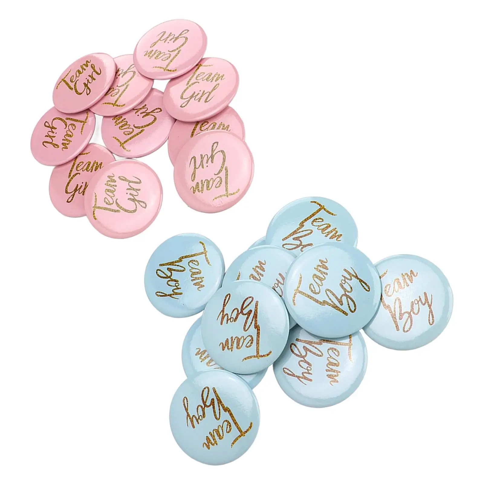 مجموعة دبابيس زر تكشف الجنس باللون الأزرق المعدني بتصميم إبداعي وشارات الحفلات وإكسسوارات الديكور 3 عبوات