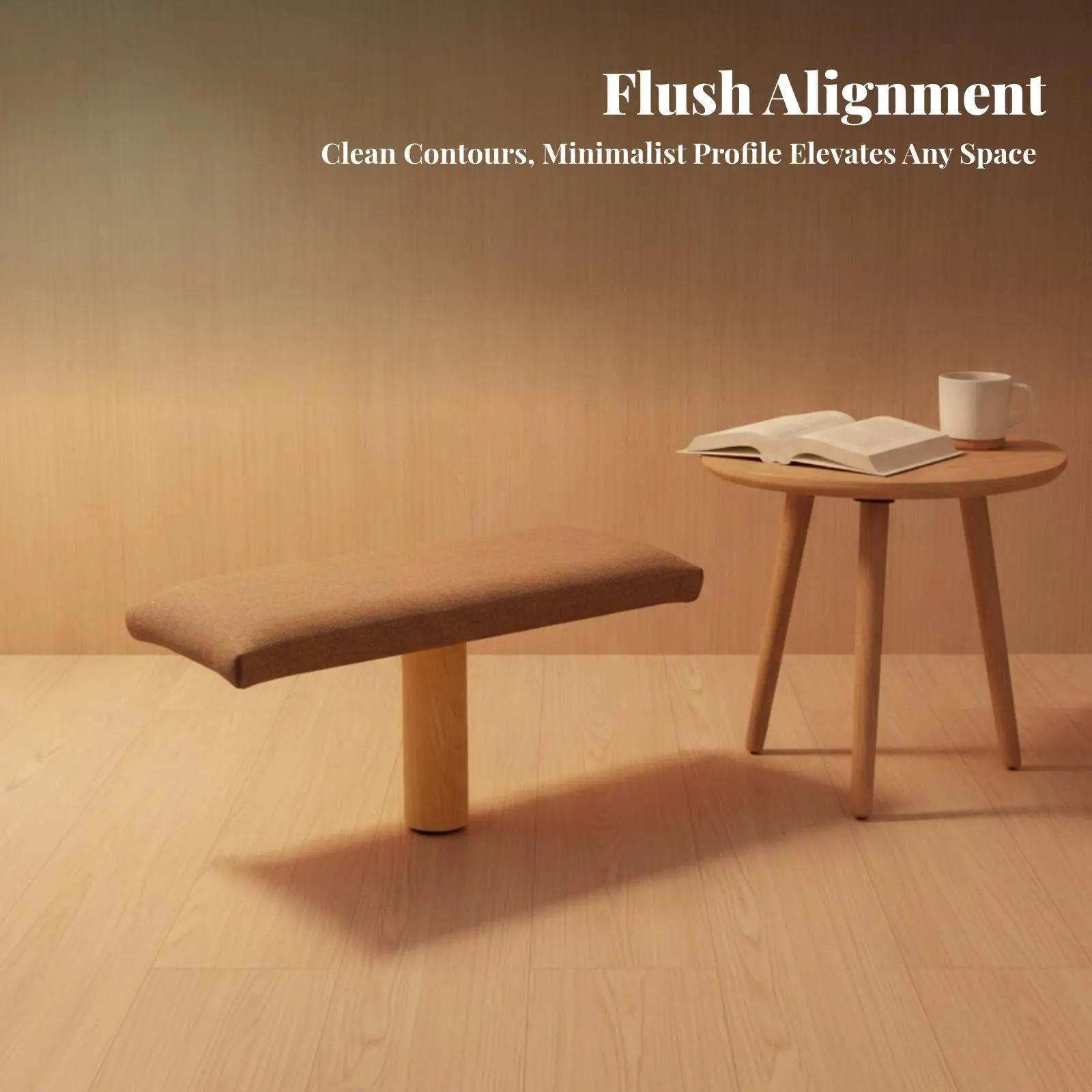 Comfortable Kneeling Meditation Bench Solid Wood and Sponge Cushion for Mindfulness Practice Upright Spinal Alignment Home Decor