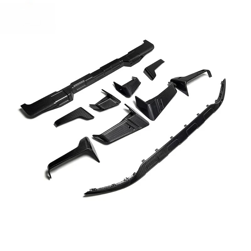 2025+ G Class W465 Front Lip Rear Diffuser Carbon 12pcs Kit B900 Style Exterior Trim Body Kit Dry Carbon Over Fender Vents