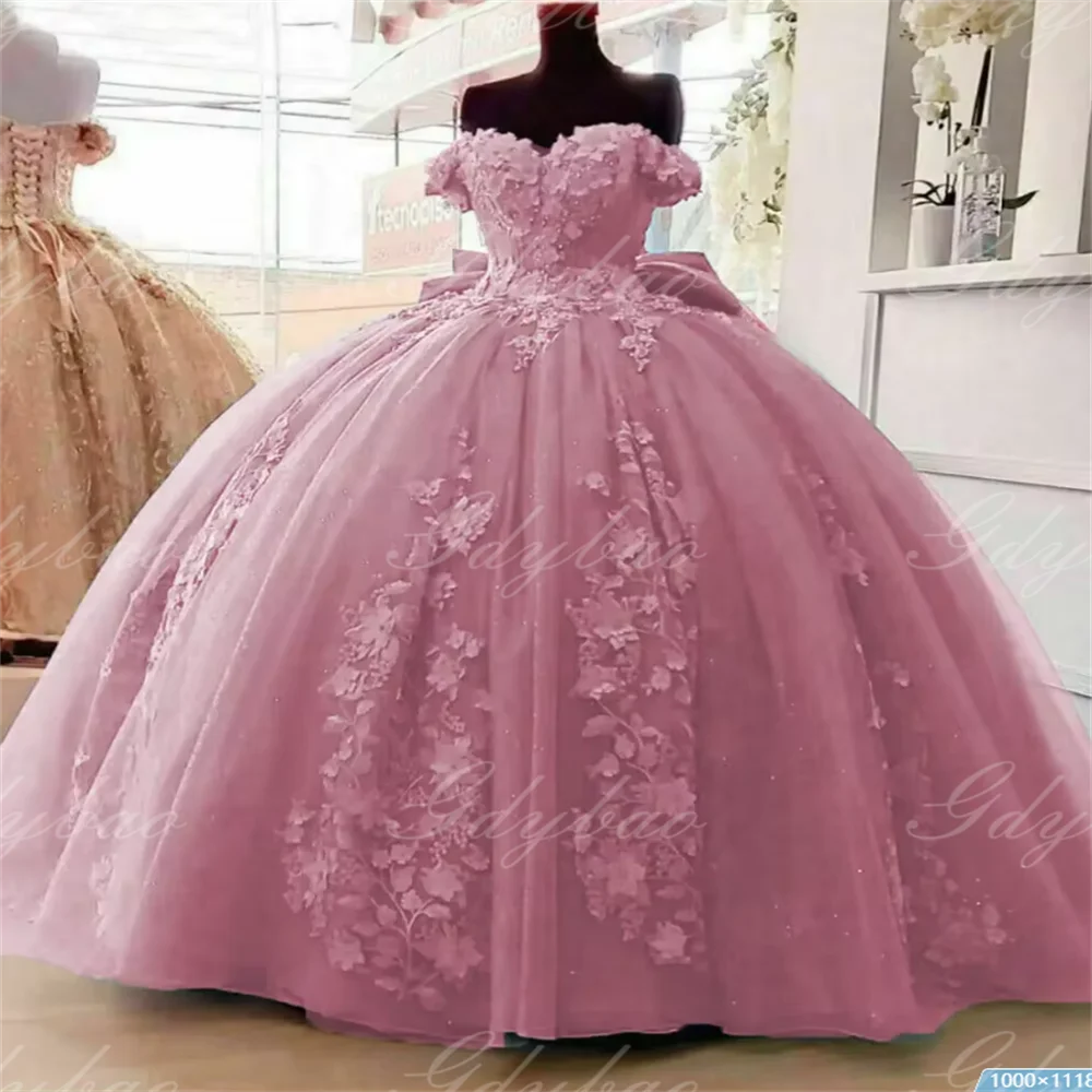 Elegant Ladies' Evening Gown Muilt Colored Ball Gowns Fluffy Dresses Appliques Bow Knot Bodice Long  Girls Birthday Party Dress