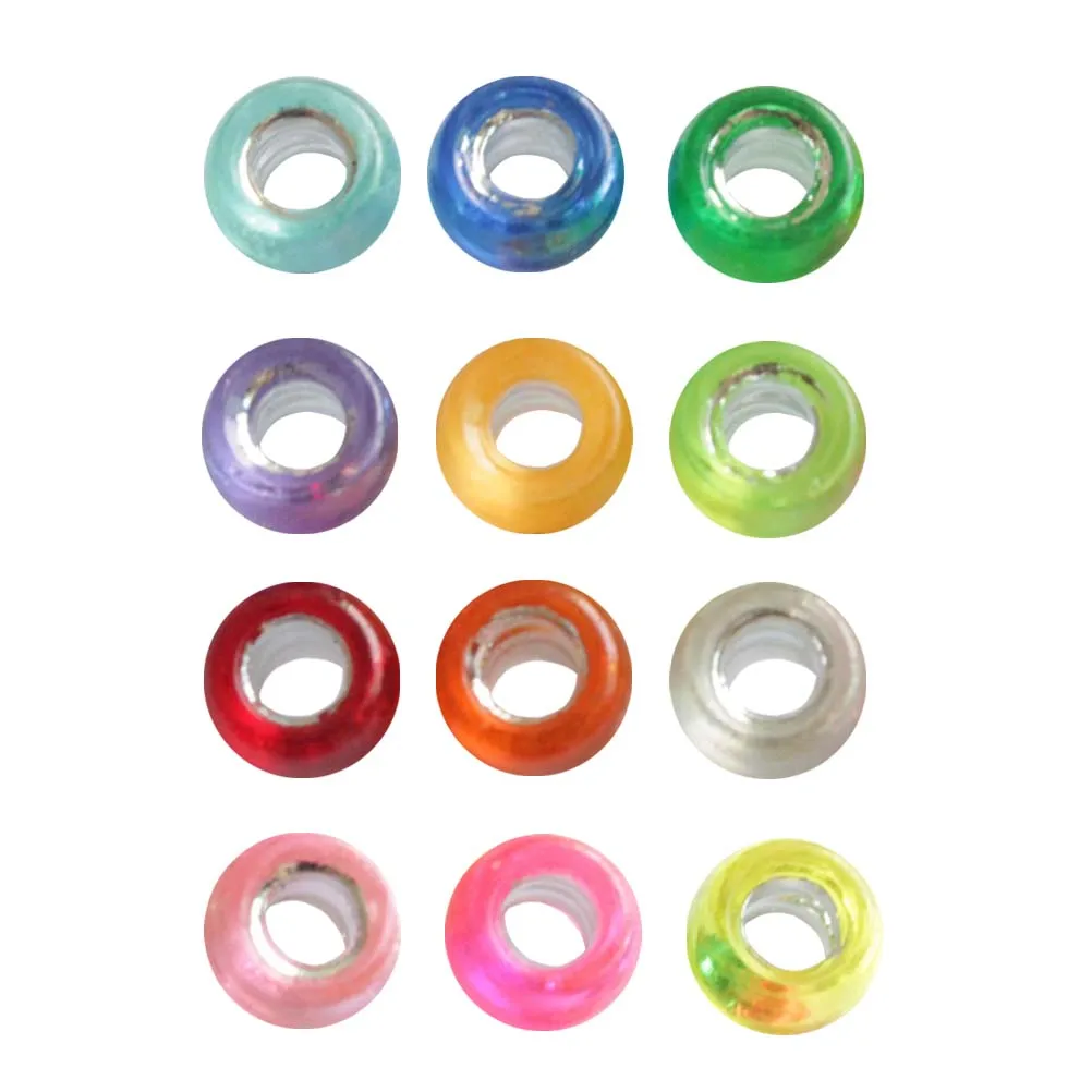 

1000 Pcs Acrylic Barrel Beads Jewelry Kit Craft Kits Pearlescent Jewelery Making Child Colorful