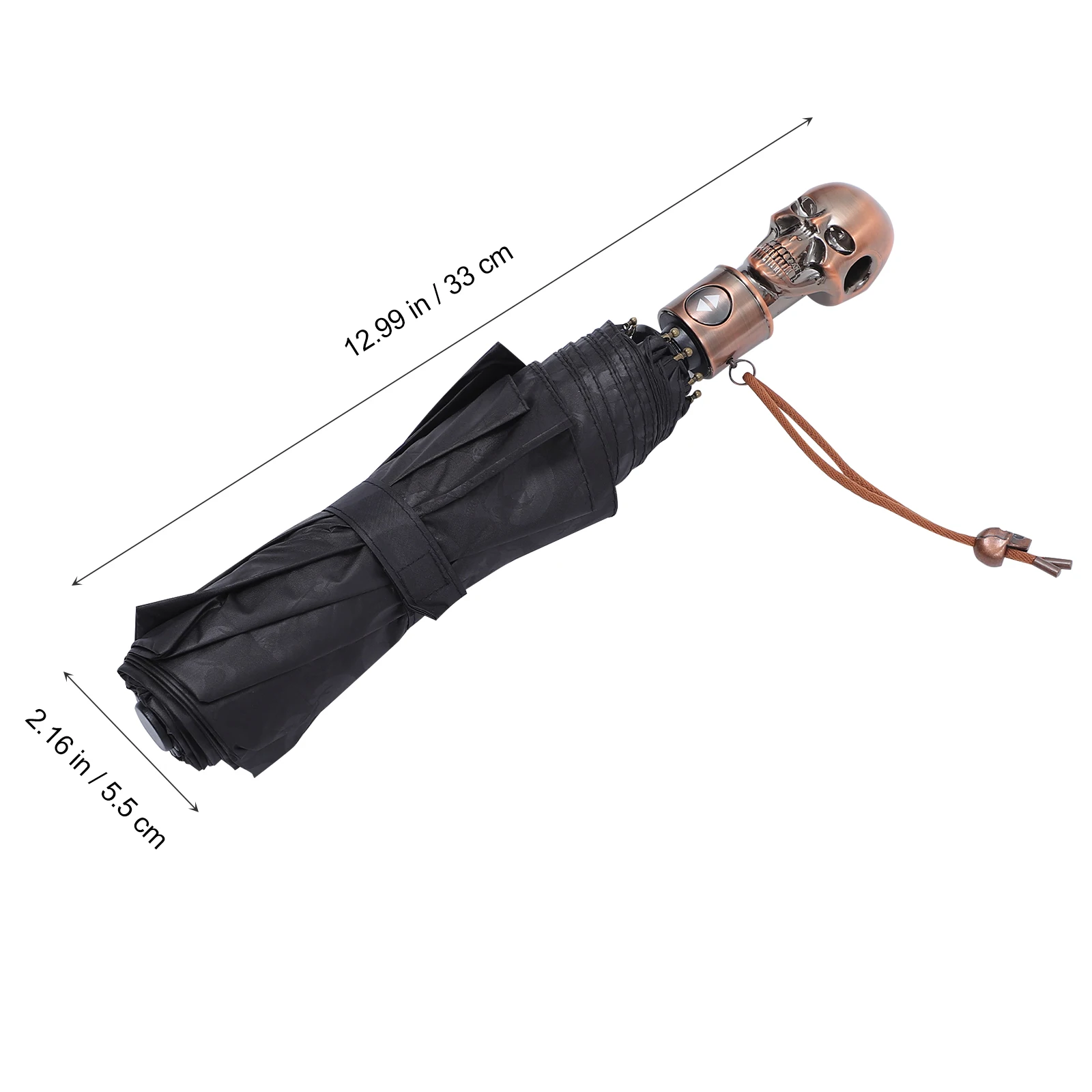 

Aluminum Skull Umbrella Lightweight Foldable UV Sun Rain Travel Portable Mini Accessories For Daily Use