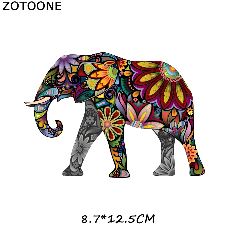 ZOTOONE Iron on Transfers for Clothes Colorful Animal Patches Cartoon Lion Patch for Kids Ironing Thermal Sticker DIY Applique D