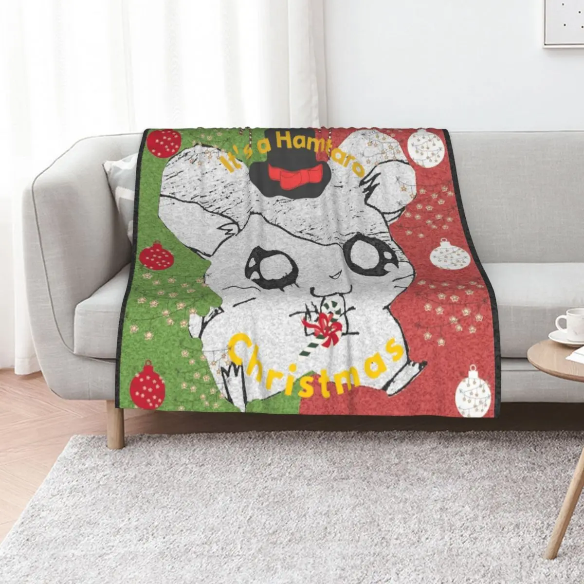 

Its a Hamtaro Christmas Throw Blanket Thin Weighted Sofa Sofa Quilt Blankets