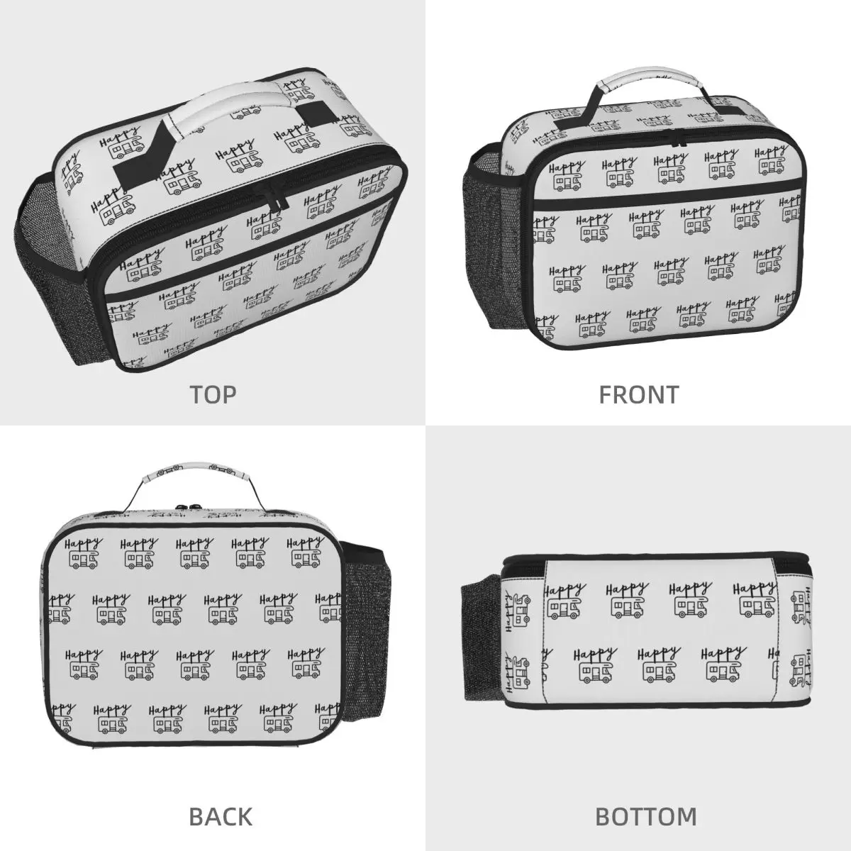 Happy Camper (RV) Insulated Lunch Bag for Women Kids Portable Food Boxes Thermal Lunch Box Tote