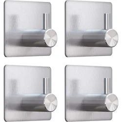 Adhesive Heavy Duty Wall Hook Waterproof Stainless Steel, Mounting - Bathroom and Bedroom