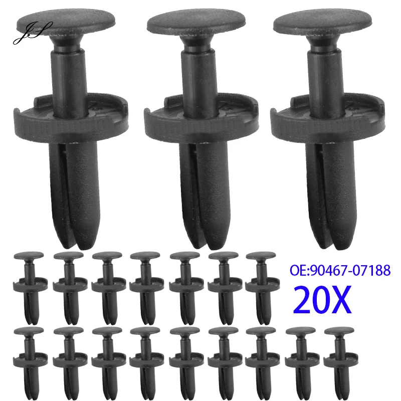 20Pcs 8.3mm Hole Car Bumper Retainer Fasteners Fixing Clips 6504521 For Ford For Chrysler Voyager 300c Dodge Nitro Toyota Parts