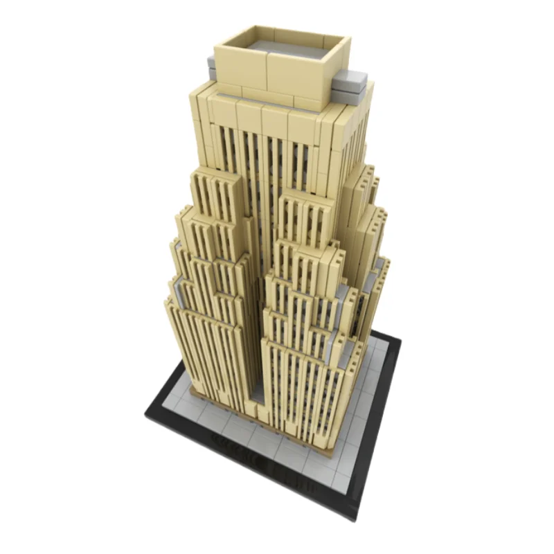 MOC Building Blocks 922-Piece 1:800 Scale  Set for the New Yorker Wyndham Hotel - A Detailed Architectural Model