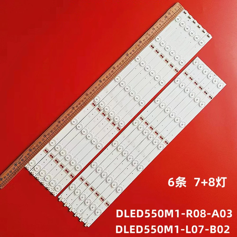 

12pcs LED Backlight Strip for DLED550M1 L07 - B02 DLED550M1 - R08 - M1 - DLED55in A03 screen