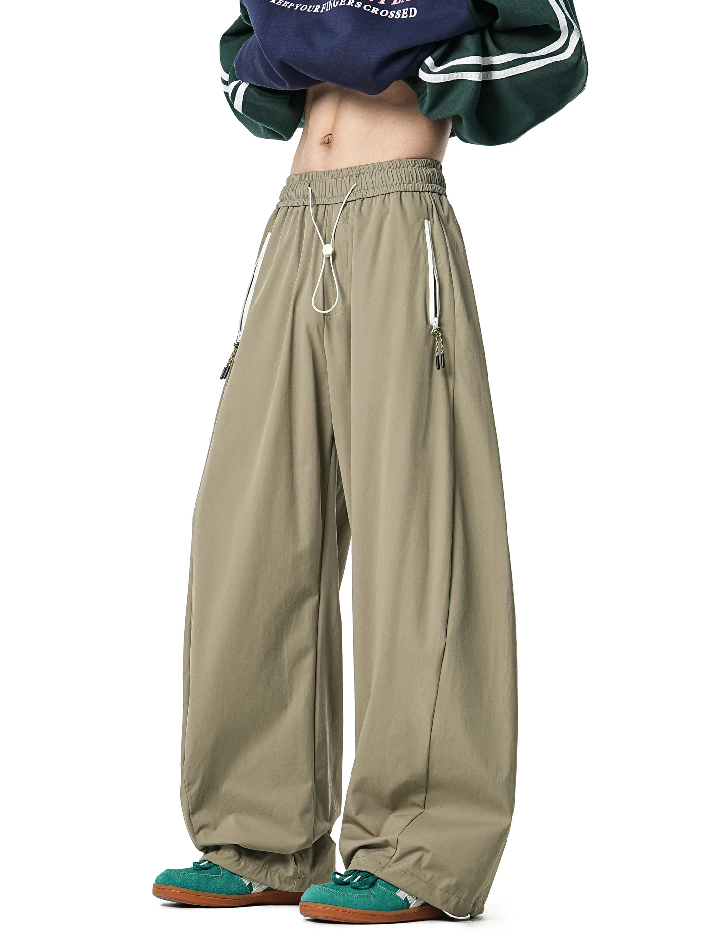 

Spring Outdoor Casual Pants Men's Loose Fit Straight Leg Spor Versatile Wide Leg Casual Pants Wear Resistant Trousers