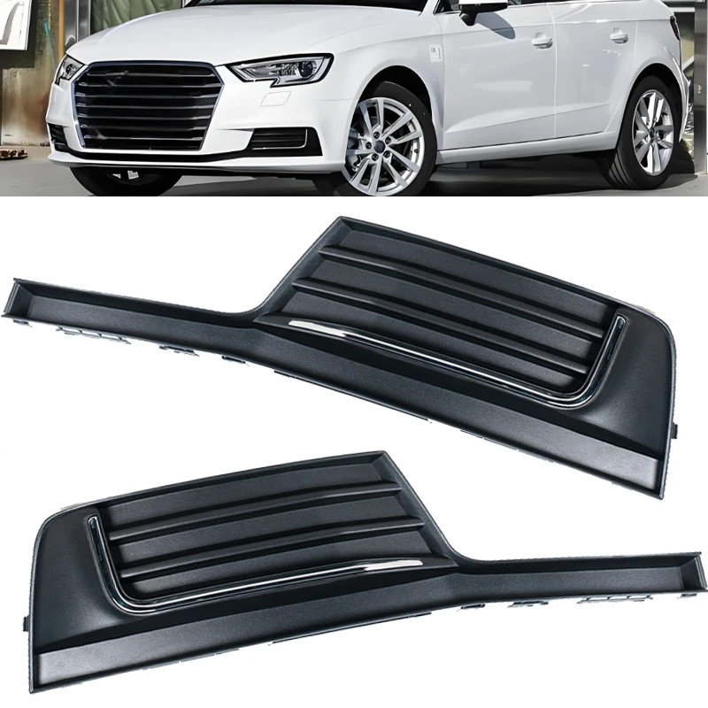 

1/2PCS Car Front Bumper Fog Light Lamp Frame Fogs Lamp Grille Bezel Cover For Audi A3 Hatchback 2016-2020 8VD807671 8VD807672