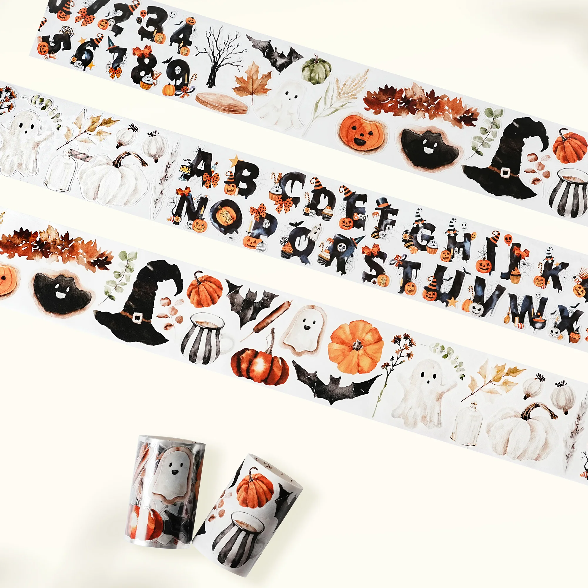 WT Studio Vintage Dark Night Halloween Washi PET Tape for Plan Card Making DIY Scrapbooking Plan Decorative Sticker