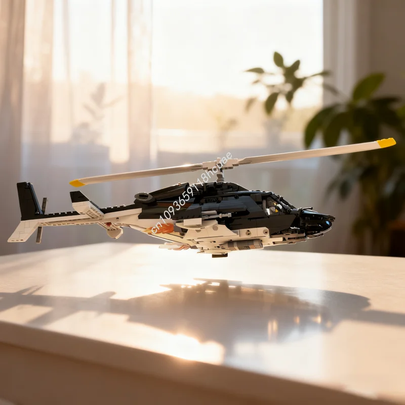 863 قطعة MOC Airwolf 1 مقياس نموذج الخالق مصمم اللبنات هدايا عيد الميلاد لعبة الهندسة المعمارية فكرة التعليم الطوب عيد ميلاد #1