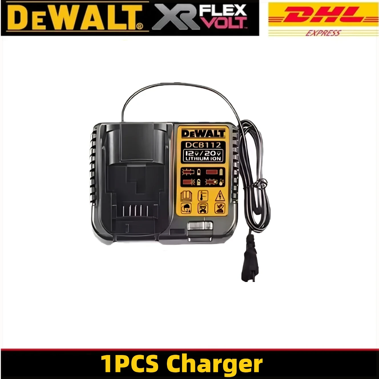 merk 100% originele Dewalt 20V batterij, 6AH oplaadbare lithium-ionbatterij, Dewalt DCB200 vervangende batterij voor elektrisch gereedschap