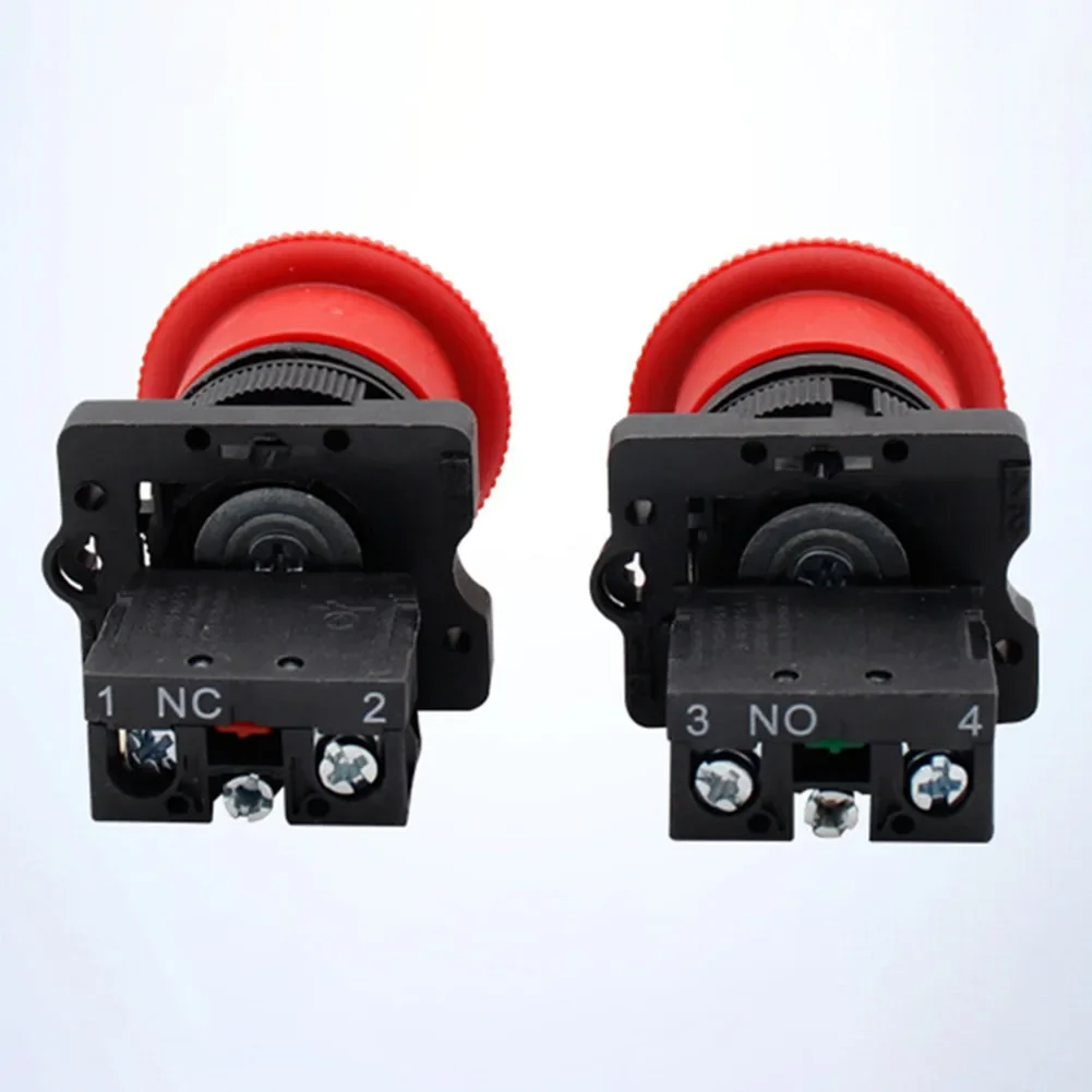 Industrial Red 22mm Push Button Switch XB2-ES542 Exigent Stop With Twist Release 1NC 600V 10A For Marine Equipment