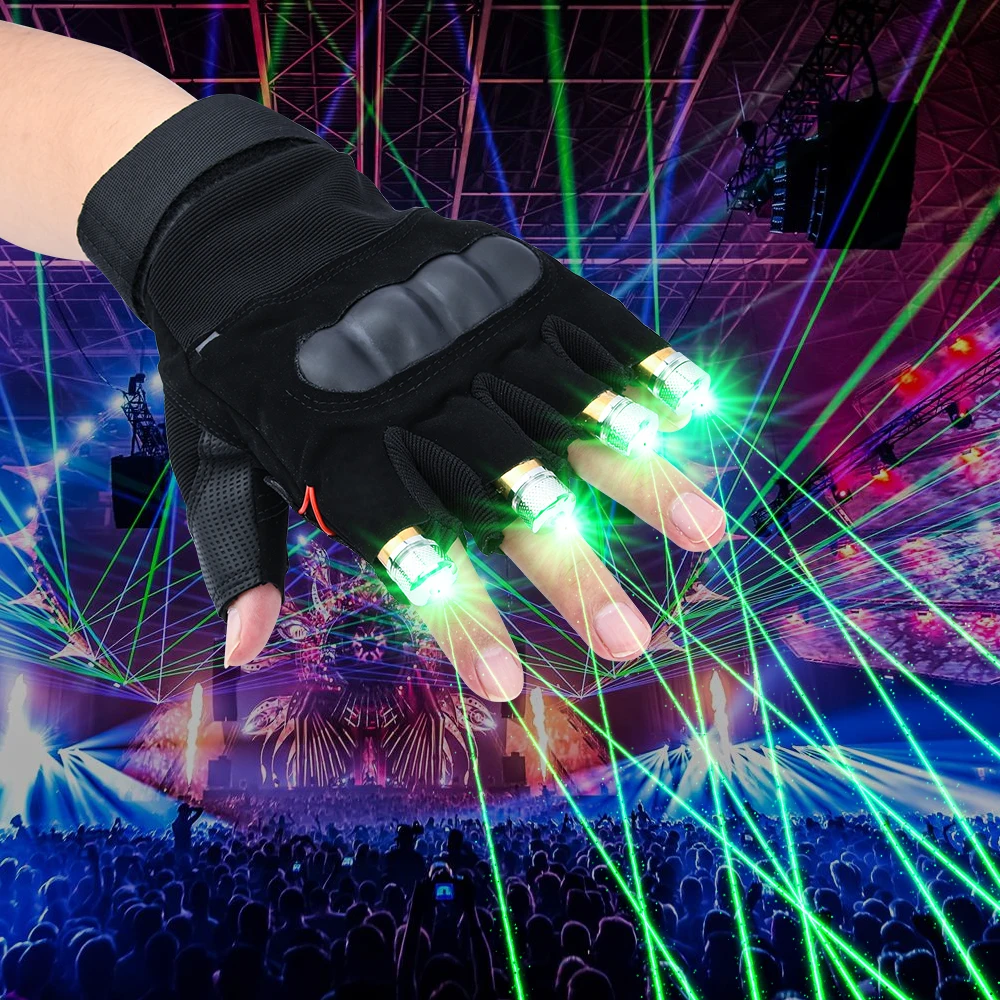 LED Laser Glove Stage Performance Laser Light Disco Ballroom Atmosphere Light Red Green Laser Glove Party Wedding Effect Light