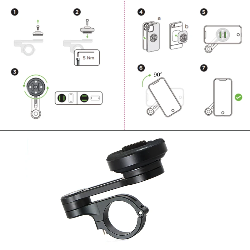 Suporte de telefone universal suporte anti-vibração com adaptador adesivo para moto smartphone titular anti-choque junta conectar suporte