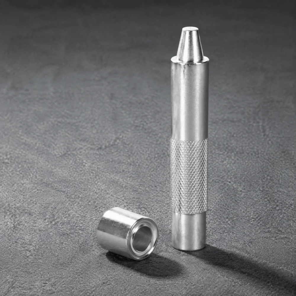 Silver Finish Eyelet Punch Die Tool 1000# 12mm 1200# 14mm Hollow Punch Tool 2000# 20mm 1400# 17mm Grommet Setter Kit