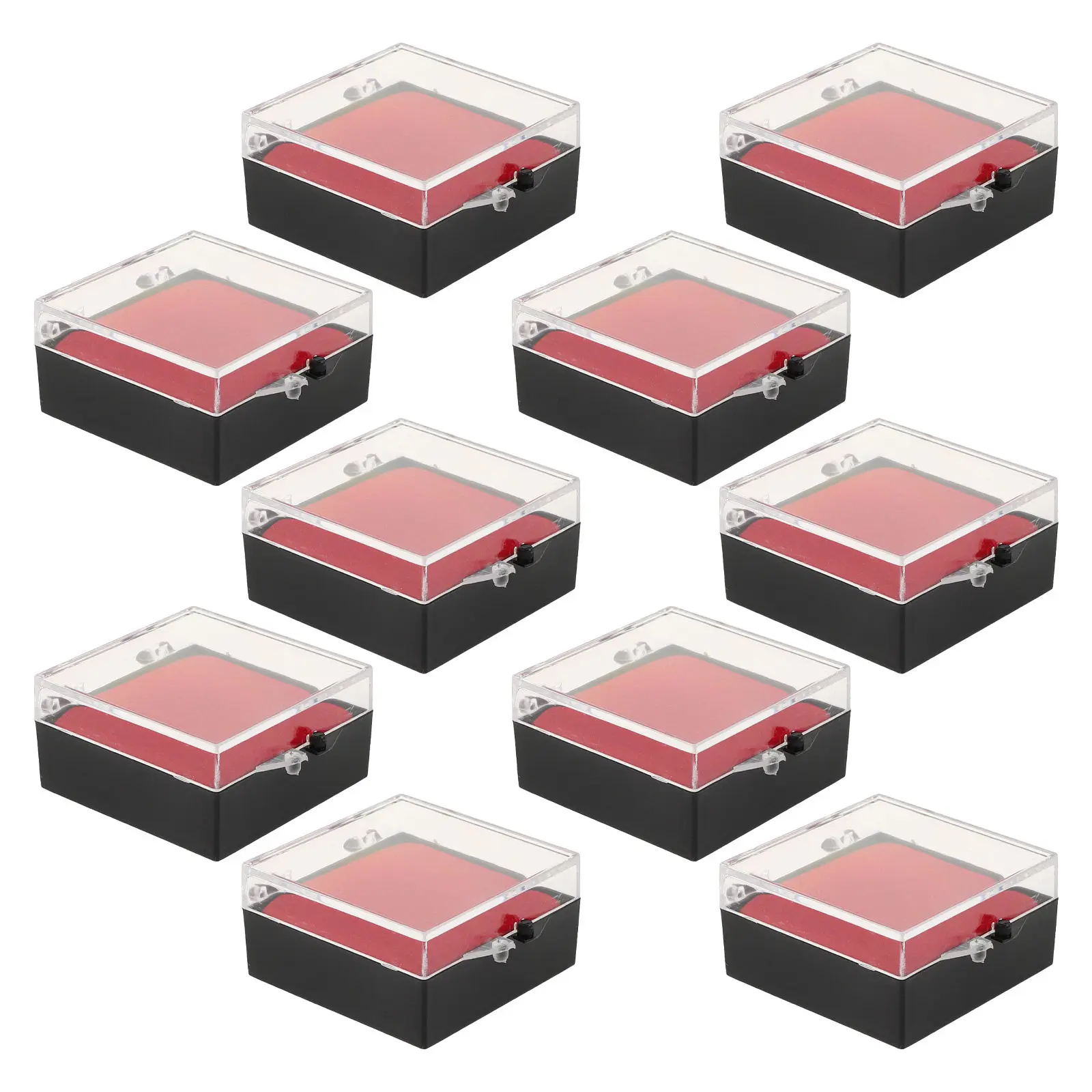 

10Pcs Transparent Display Box for Jewelry Rings Brooches Earrings Mineral Specimens Clear Engagement Ring Organizer