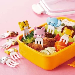 Cute Zoo Children Fruit Fork Fruit Stick Creative Elephant Tiger Rabbit Cartoon Bento Stick