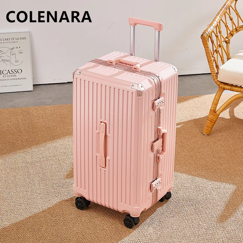 COLENARA-Valise à Roulettes Universelle de 20, 22, 24, 26 et 28 Pouces, Boîte d'Embarquement PC de Grande Capacité, de Haute Qualité