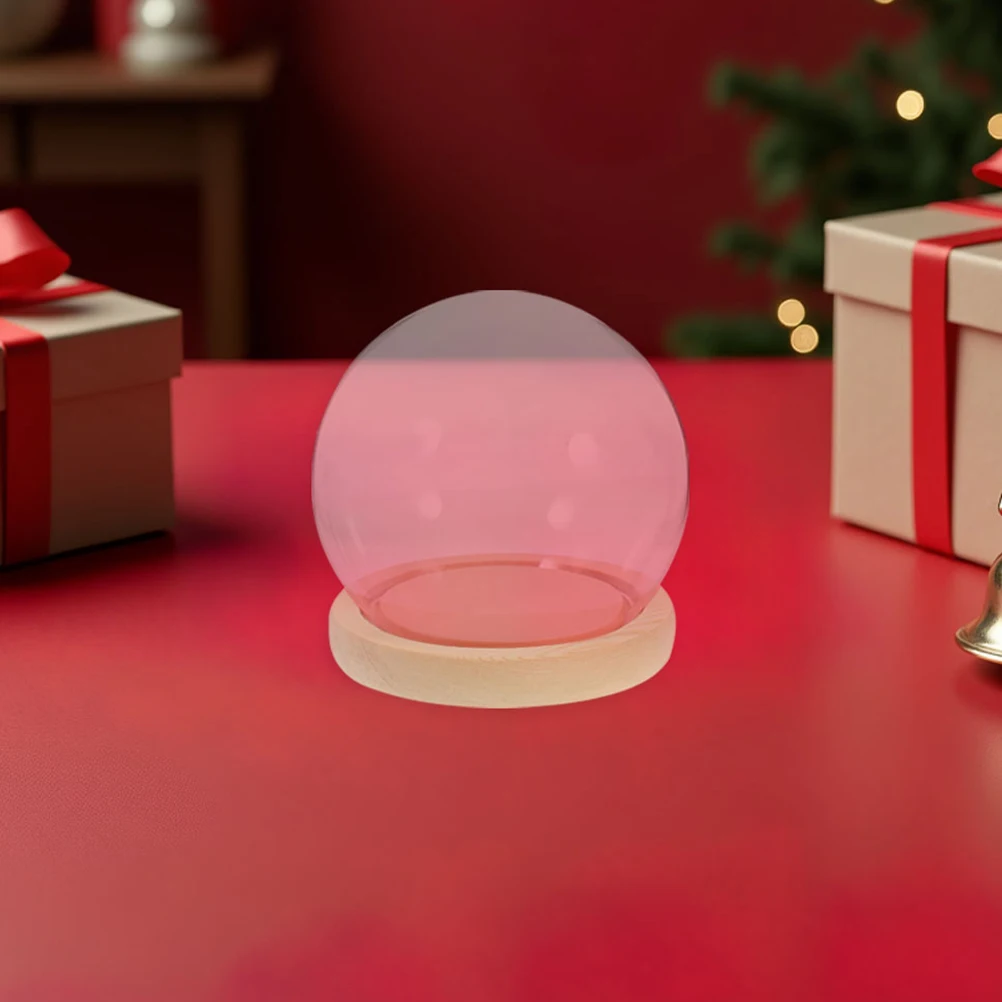 

Прозрачный стеклянный клош, купольный колокольчик, деревянная основа, набор «сделай сам», снежный шар, витрина для рукоделия, террариум, консервированный цветок, сочное растение