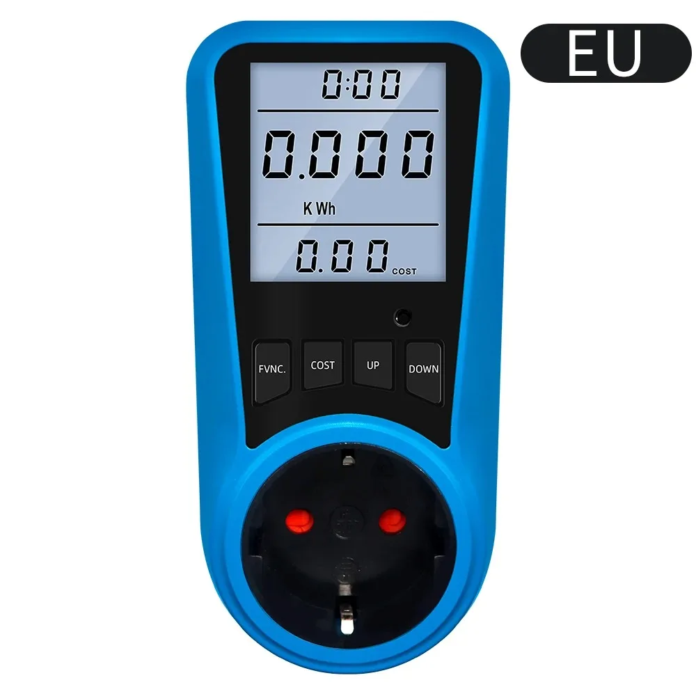 Digital Current Meter Power Meter Voltmeter Time Watt Power Energy Tester 50Hz Socket Analyzer EU US UK AU FR BR IT Plug