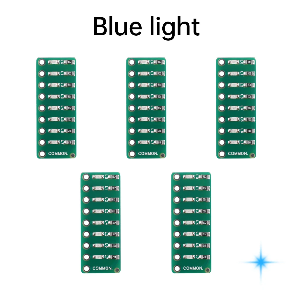 5PCS 8-segment LED Port Test Lamp Indicator Running Water Port Test Lamp Red, Green and Blue Colors Optional