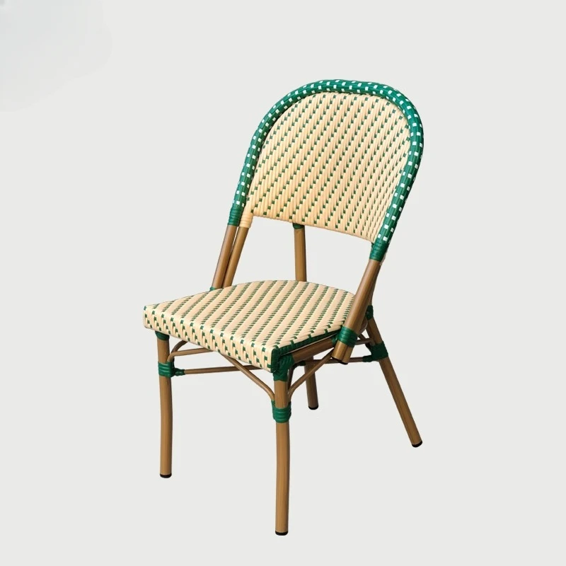 

French Vine Chair Outdoor Waterproof Dining Chair Cafe Chair Balcony Leisure Nordic Vine Weaving Internet Famous Garden