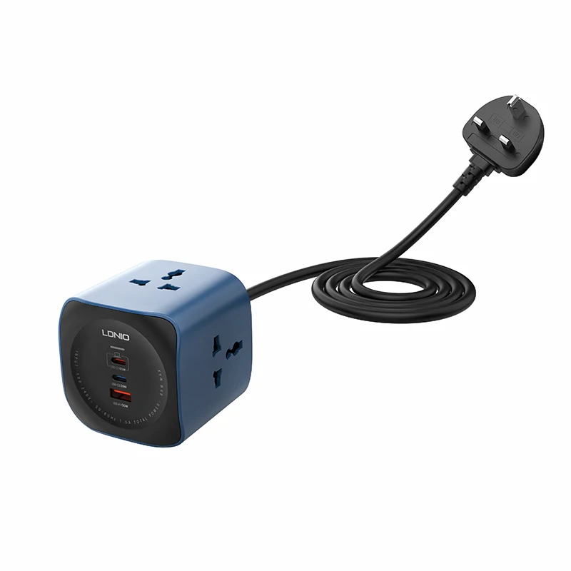 Portable Rubik's Cube USBTypeC fast charge 65W British standard European standard American 2 plug socket international general p