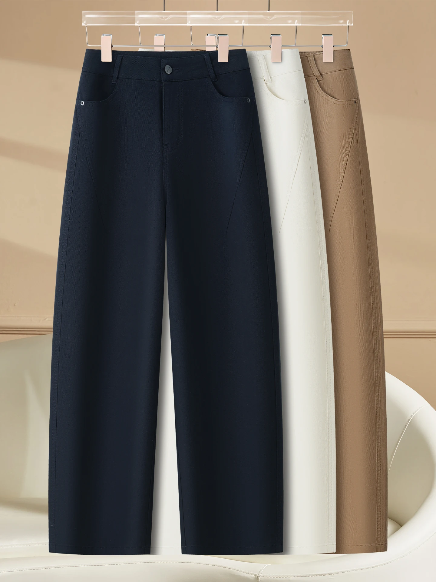 

High Waist Loose Casual Wide Leg Jeans Women's Spring Autumn New Style Knife Banana Pants Slimming Scythe Pants