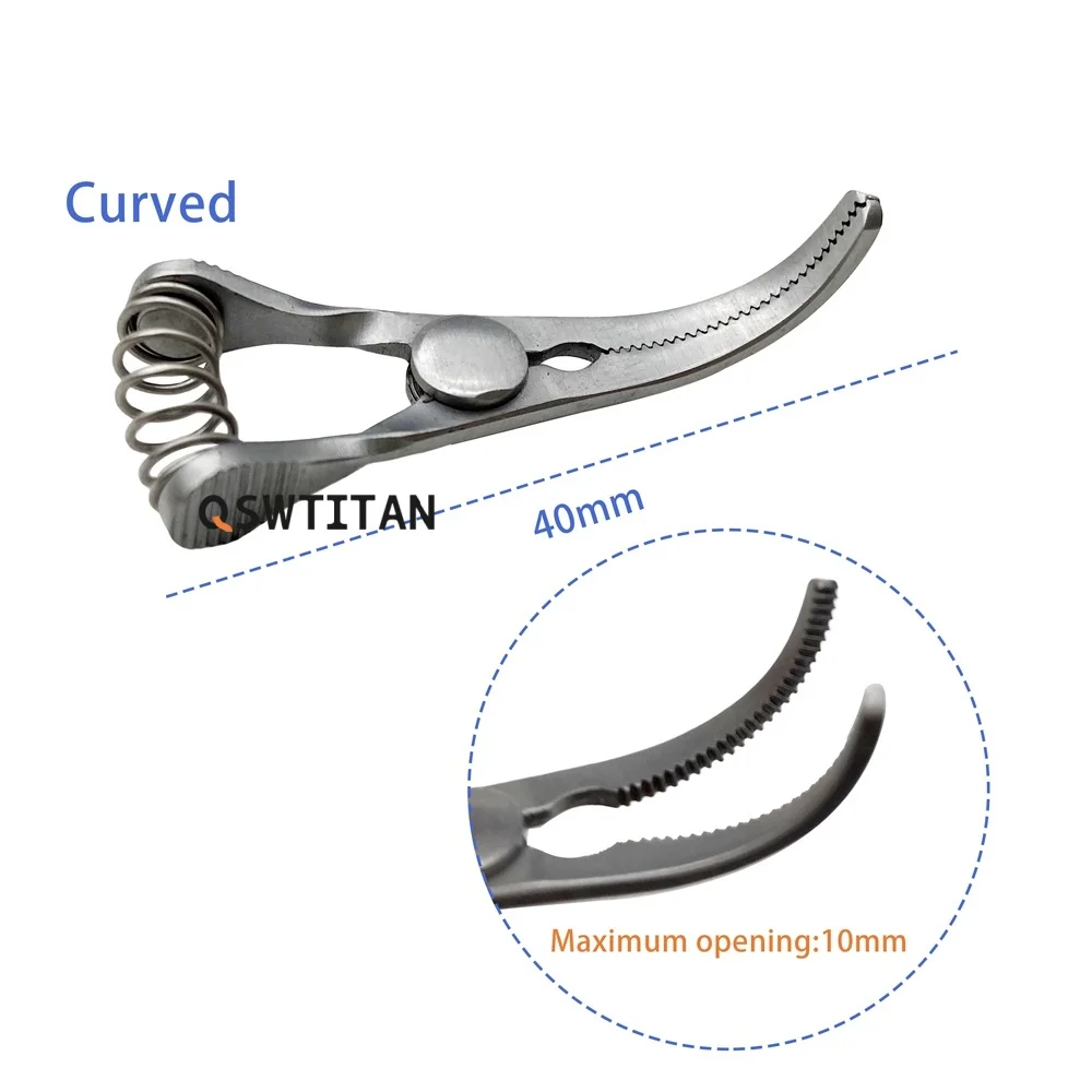 Dispositivo per emostasi microchirurgica in acciaio inossidabile Clip emostatica microscopica regolabile a molla