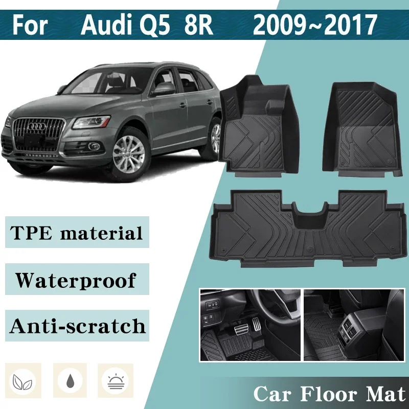 

LHD Car Floor Mats for Audi Q5 Accessories 8R 2009~2017 Car Foot Liner Storage Pads Custom Waterproof Rug Luxurious Accessories