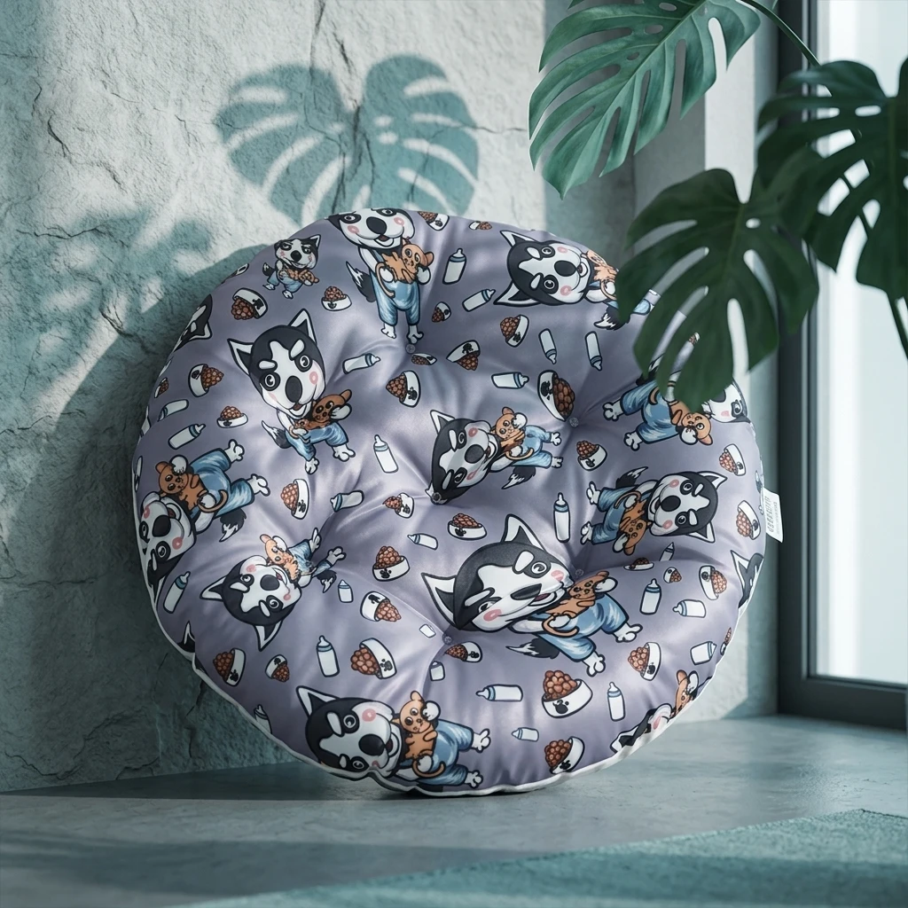 Premium Round Cushion with Enhanced Comfort Durable Waterproof Purple Color Office Chair Sofa Yoga Floor Mat Decor Seat Cushion