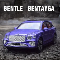 1:24 Bentley Bentayga SUV Alloy Luxy Car Model Diecast Metal Toy Vehicles Car Model High Simulation Sound and Light Kids Gift