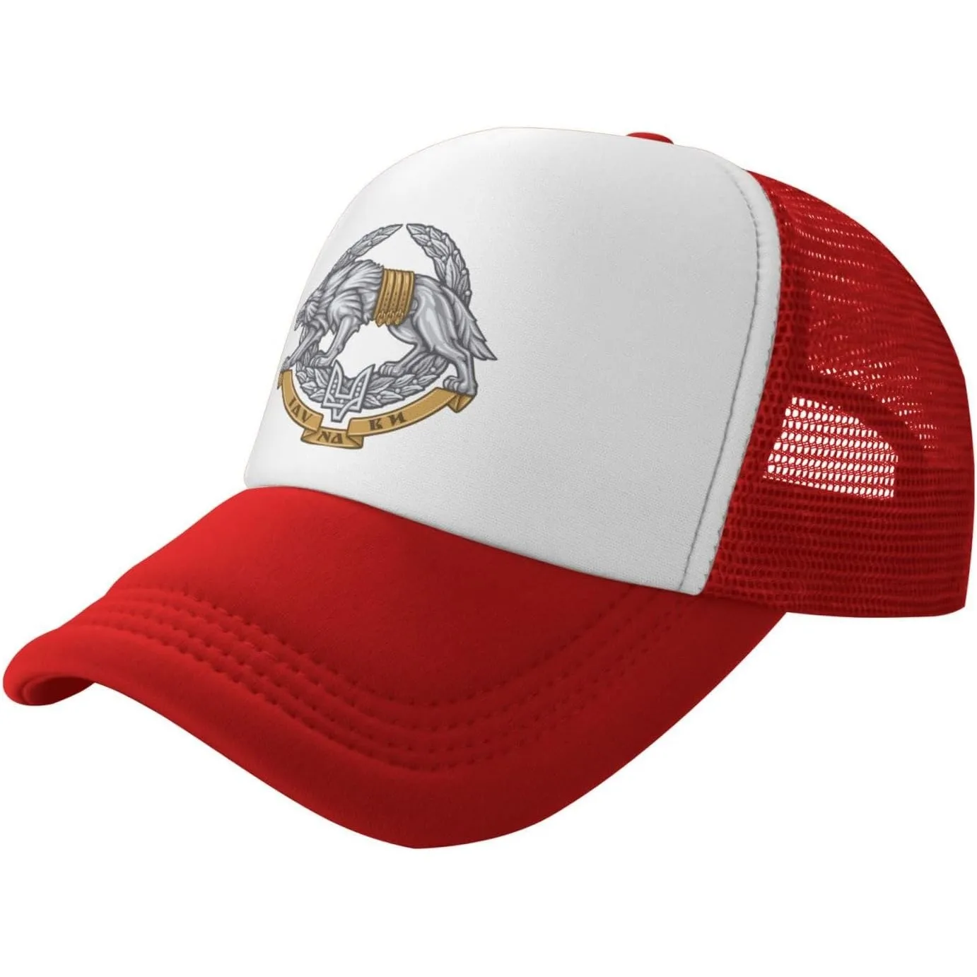 Special Operations Forces Emblem Trucker Hat Red White Mesh Baseball Cap Unisex Outdoors