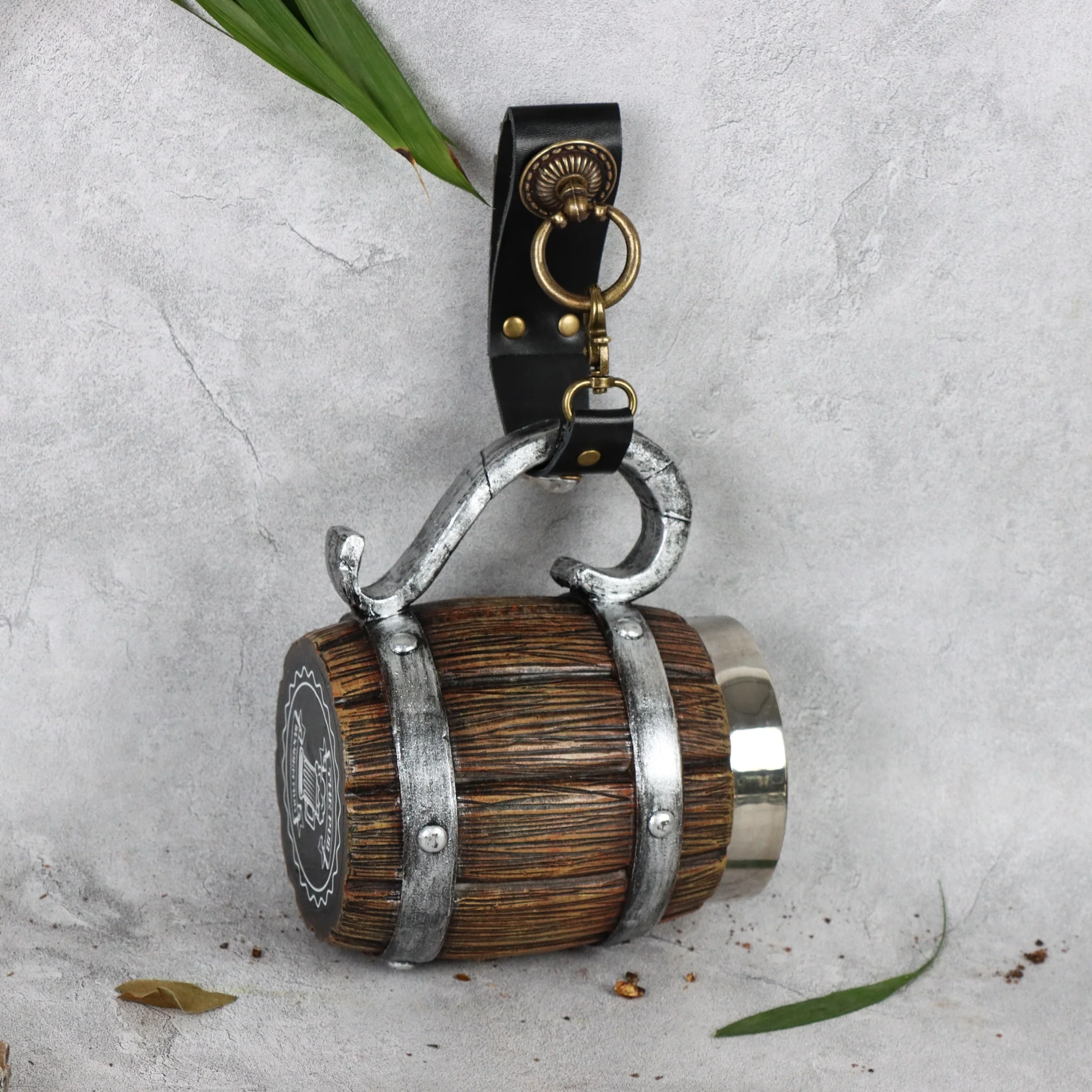 UYEE Renaissance Wandelen Rok Clip Riem Accessoires Halloween Coplay Riem Metalen Bronzen Ring Riem Accessoires