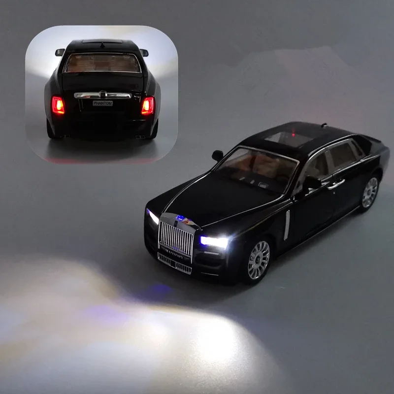 1:24 رولز رويس مانسوري فانتوم سبيكة نموذج سيارة دييكاست ولعبة المركبات نموذج سيارة معدنية عالية محاكاة مجموعة الأطفال هدية