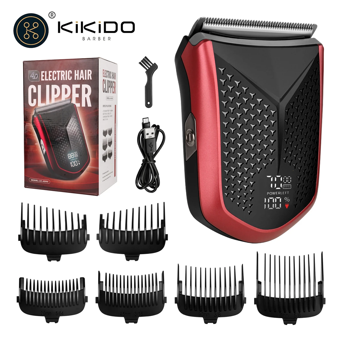 KIKIDO Mini Hair Clipper 7000 RPM Professional Hair Trimmer Cordless Electric Beard Trimmer Waterproof Cutting Machine for Men