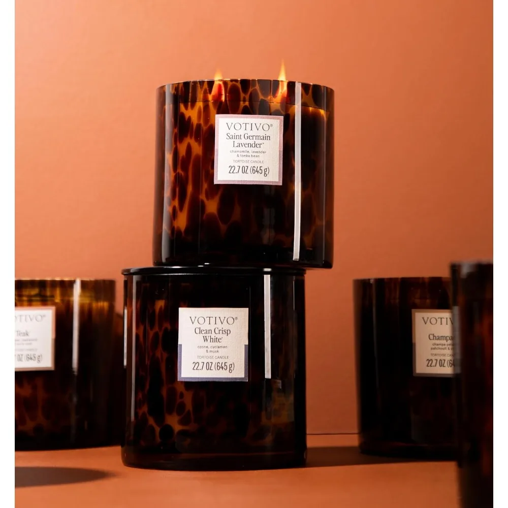 شمعة معطرة على شكل سلحفاة اللافندر - مزيج شمع الصويا 22.7 أونصة، رائحة الأزهار، لهجة ديكور المنزل المزخرفة #5