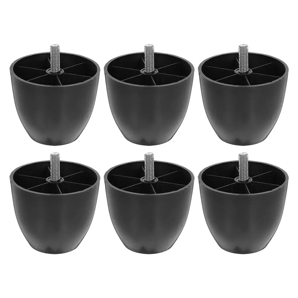6Pcs Versatile Screw on Furniture Legs Plastic Metal for Chair Table Sofa Cabinet Replacement Sturdy Home Office Use
