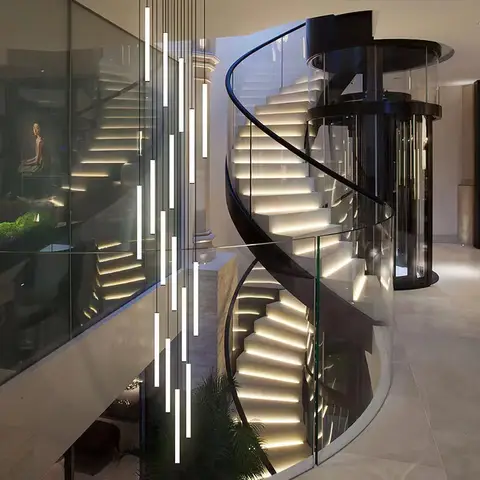 Modern Ceiling Chandelier LED Pendant Light Hanging Lamp For Living Room Spiral Staircase Lamps Kitchen Bedroom Home Decor Light